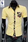 ralph lauren hommes 2014 chemises mode classique sauvage promotions 1131 jaune